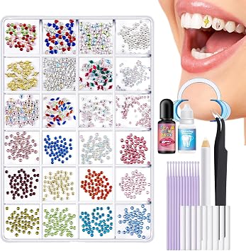 Gems for Teeth - Professional Tooth Gem Kit | Replacement Temporary Cosmetic Enhancement Crack Chip Restoration Filling for Art Decoration
