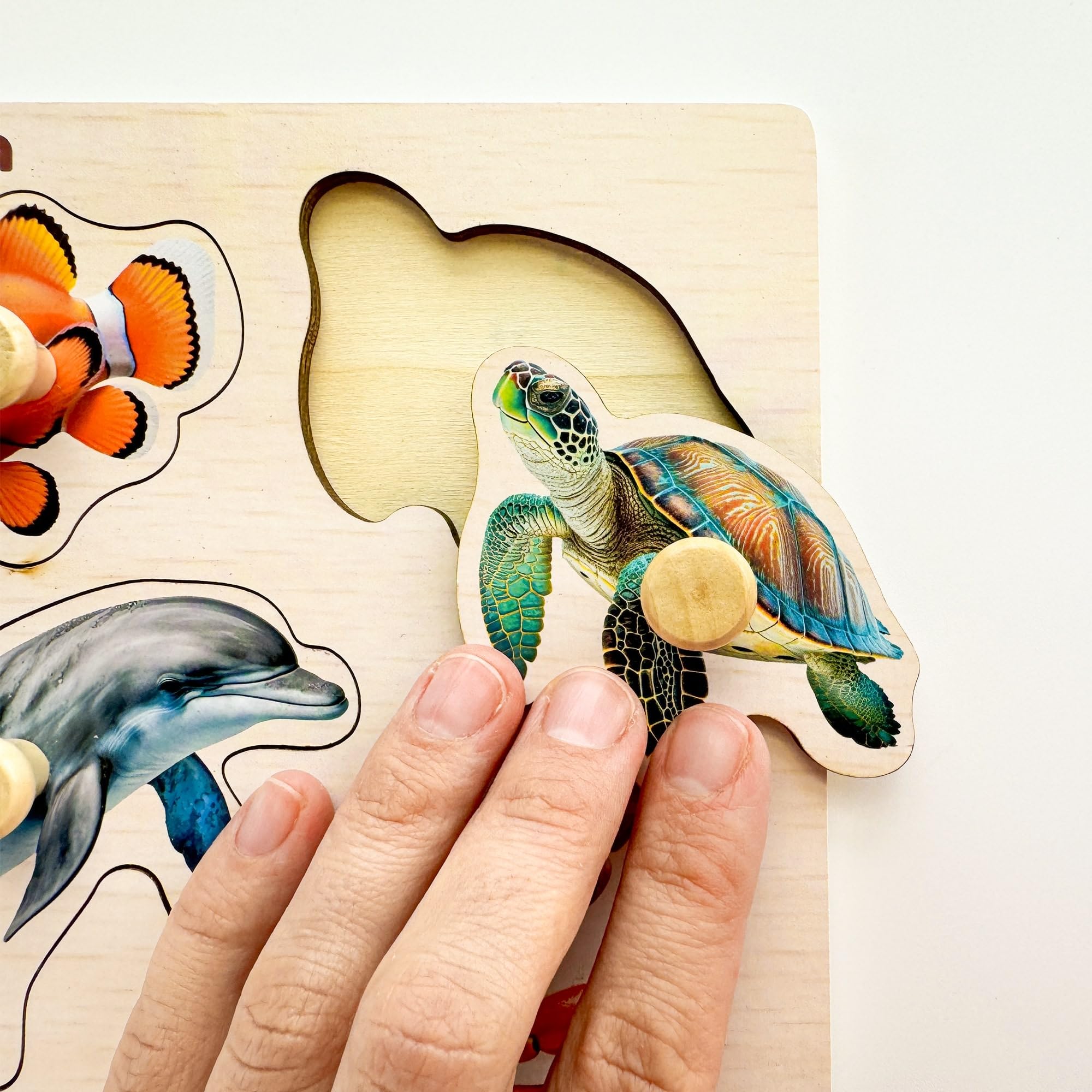 QUOKKA Puzzle Legno Bambini 1 2 3 Anni – 6 Montessori Giochi Legno - Puzzle 18 Mesi con Animali Realistici – Giocattolo Educativo Regalo per Bambini e Bambine 2 3 4 Anni