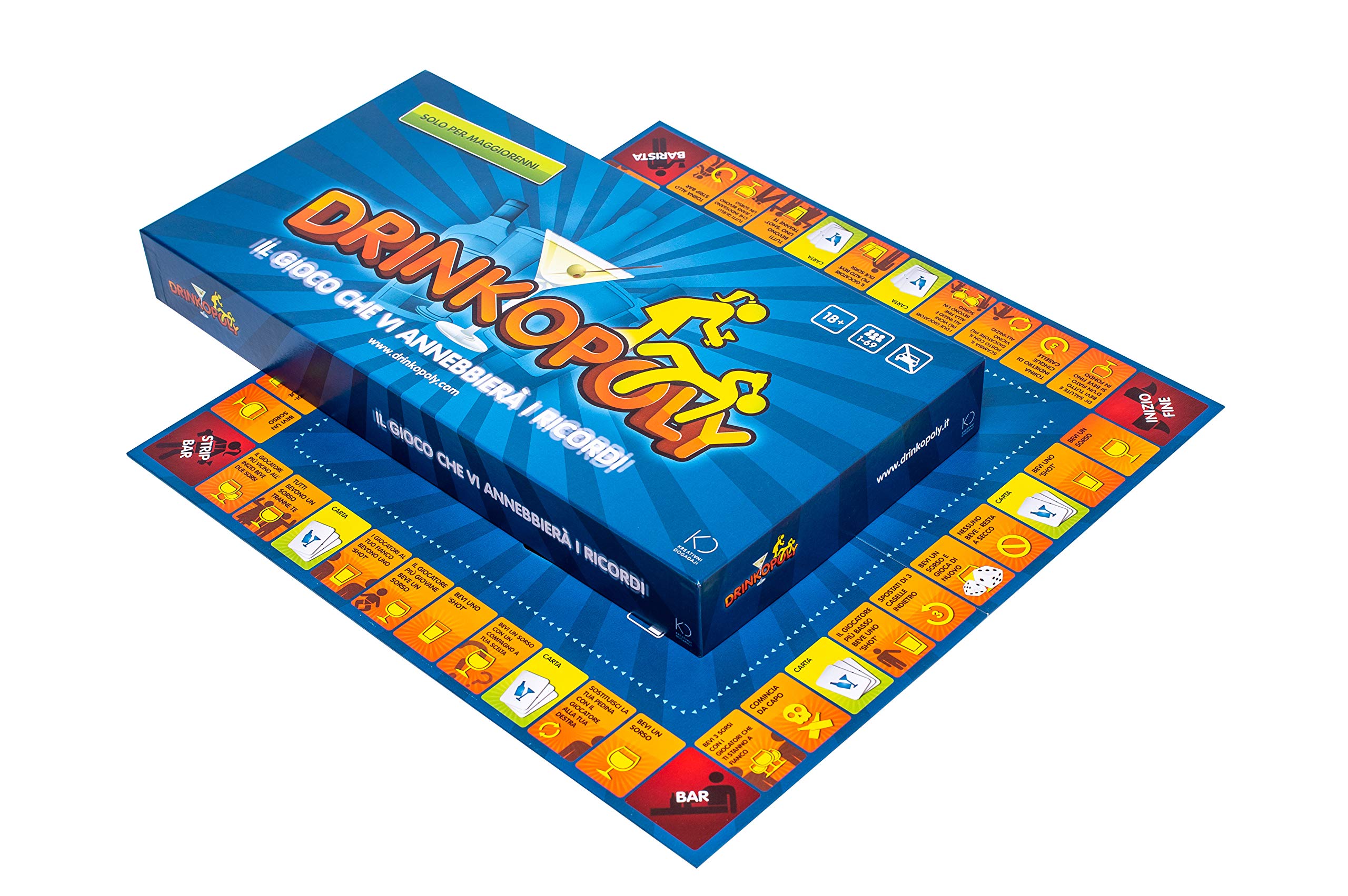 Asmodee, Drinkopoly, Gioco da Tavolo, Party Game per Adulti, 1+ Giocatori, 18+ Anni, Edizione in Italiano