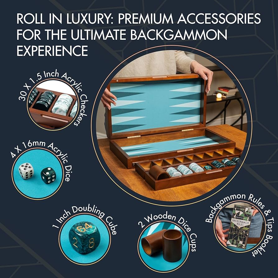 バックギャモン Amazon | Pointworks 20インチ 大型 バックギャモンセット 大人