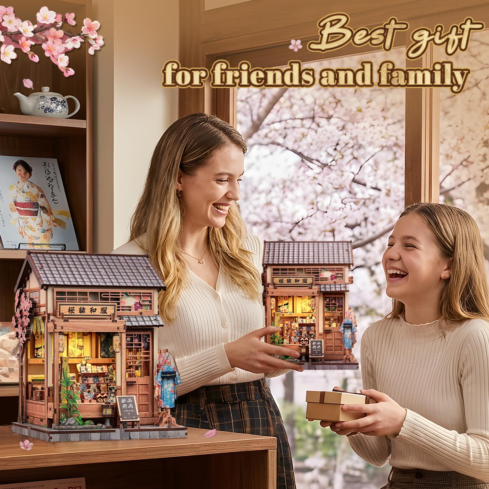 Cutefun Book Nook Japan - Puzzle 3D per adulti - Casa in miniatura in stile giapponese per decorazione, Ottimo regalo per amanti dei libri e hobbisti, Artigianato rilassante per adolescenti 14