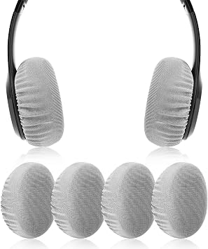 Flex Fabric Earpad Cover Protectors with Stretchable and Washable for Beats Solo 3/2 Wireless/Wired and Other Headphones with 1.57-3.14 Inch Ear Cushions [ 2 Pairs ] Grey
