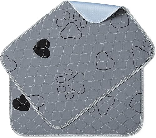 Feandrea Washable Pee Pads for Dogs, Waterproof, 24 x 18 Inches, 2 Pack