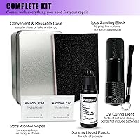 Vista 2 de EDSRDXS - Kit de pegamento de soldadura y unión UV, kit de resina UV con luz UV de 3 W, secado rápido e impermeable, pegamento de soldadura
