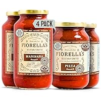 Vista 9 de Fiorella's Salsa de pasta Marinara - Salsa de tomate hecha con ingredientes frescos, sin aceite de semilla, sin azúcar añadido, vegano, sin gluten