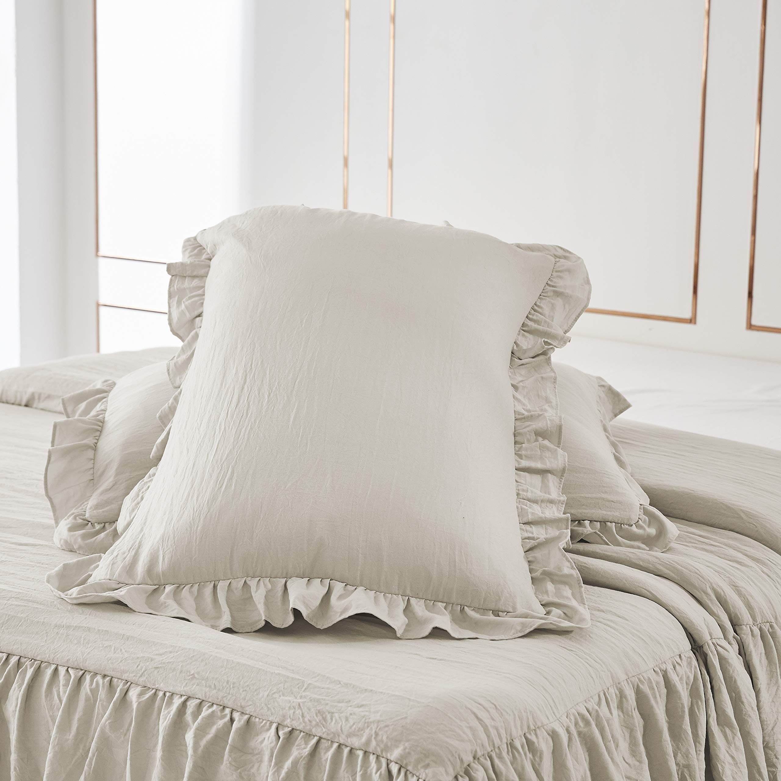 Snapklik.com : HIG 3 Piece Ruffle Skirt Bedspread Set King - Camel 30 ...