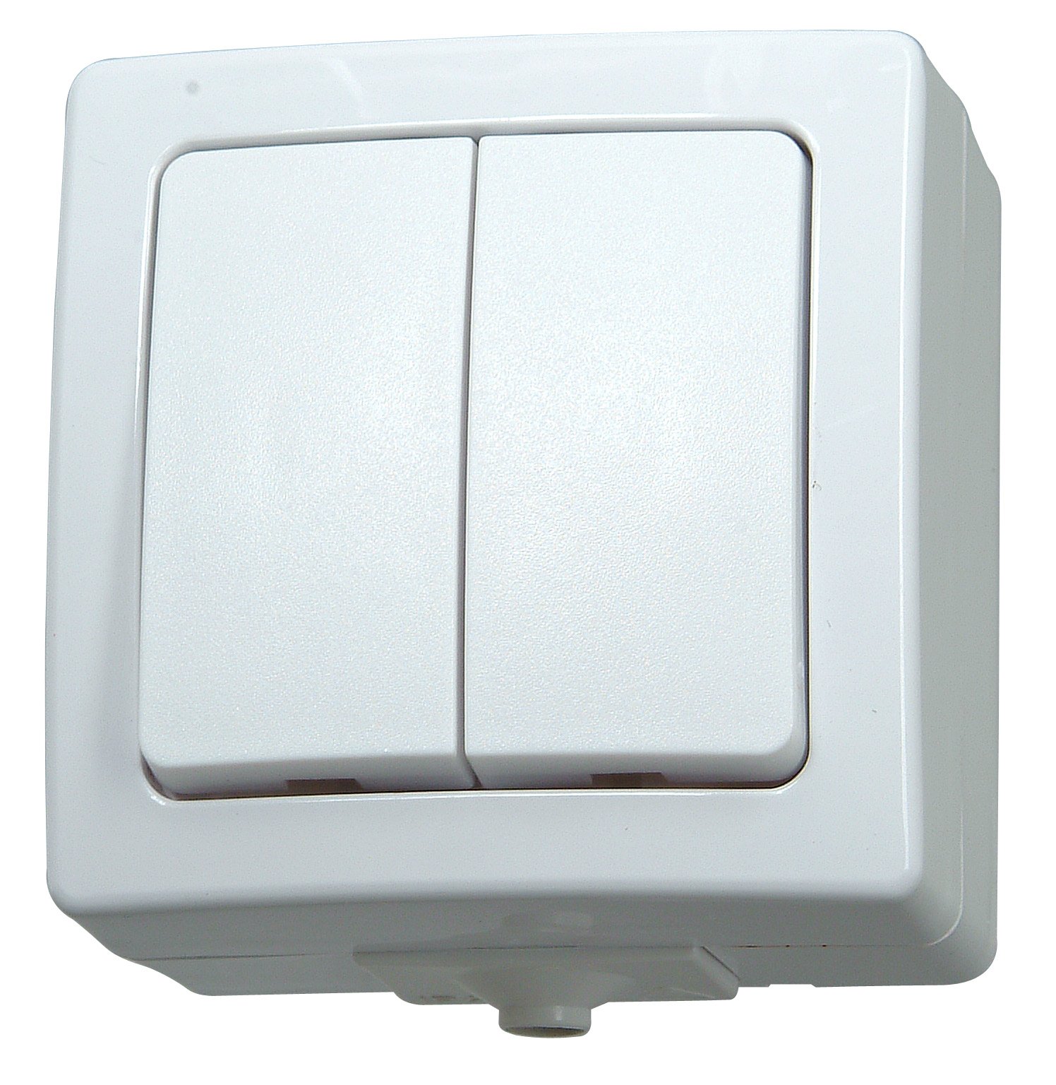 Kopp White Nautic 565502009 Surface-Mounted Series Switch For Wet Rooms