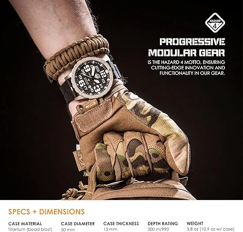 Vista 15 de HAZARD 4 Heavy Water Diver™ : Titanium Tritium Dive-Watch BlackTie Blanco