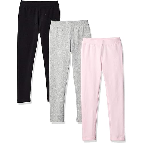 Amazon Essentials Girls and Toddlers' Leggings, Pack of 3