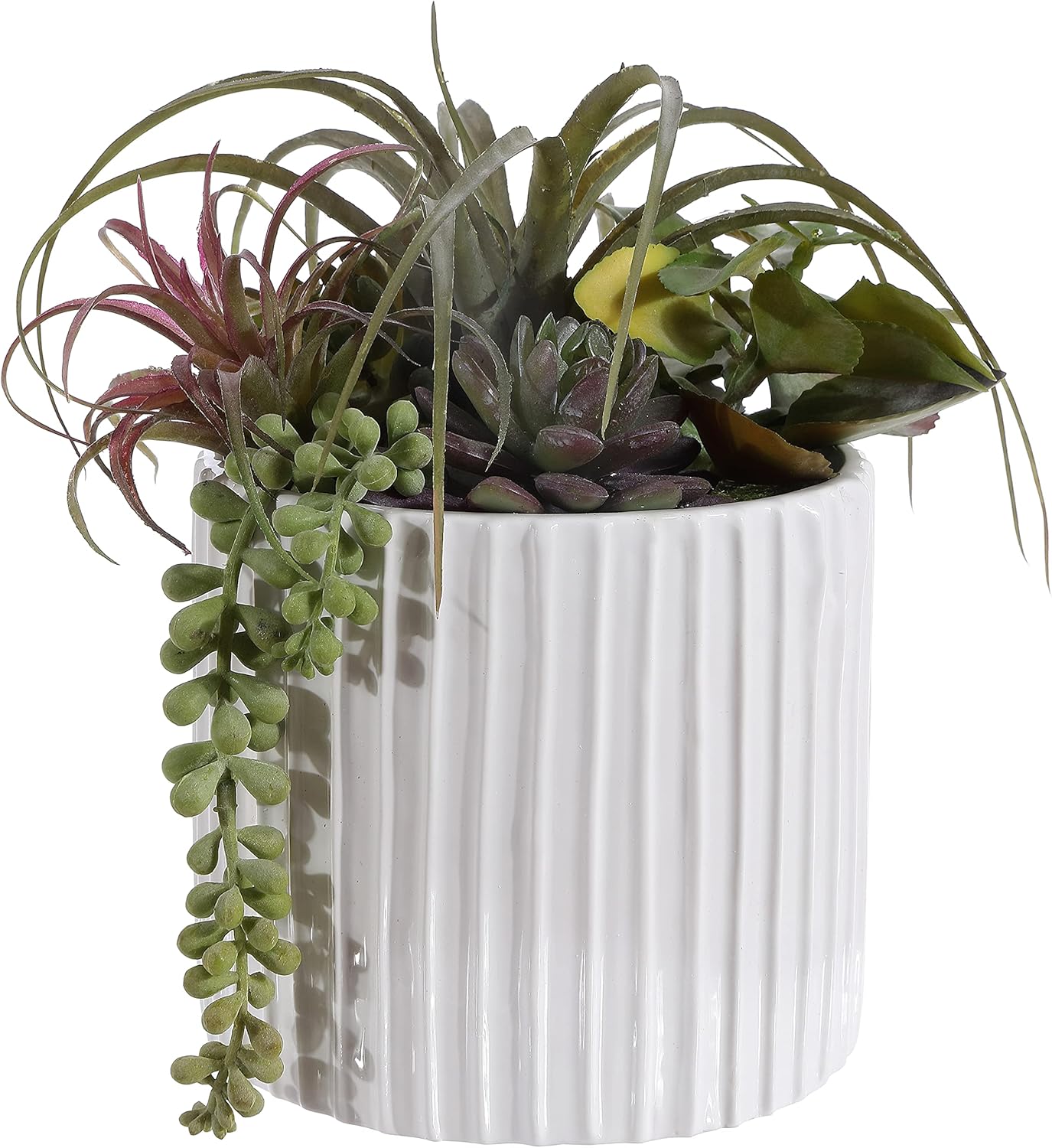 SAFAVIEH Home Collection Faux Artificial Decorative Mixed Succulent 10-inch Potted Plant (Fully Assembled)