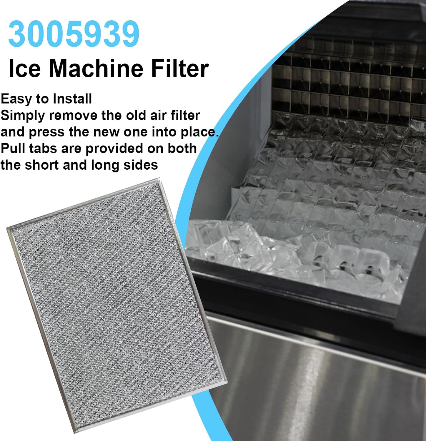 2 PCS 3005939 Aluminum Ice Machine Filters Fit for Manitowoc Ice Machine Replace Parts 30-0593-9 8010256, 12.59 x 16.77 x 0.43 inch - Image 6