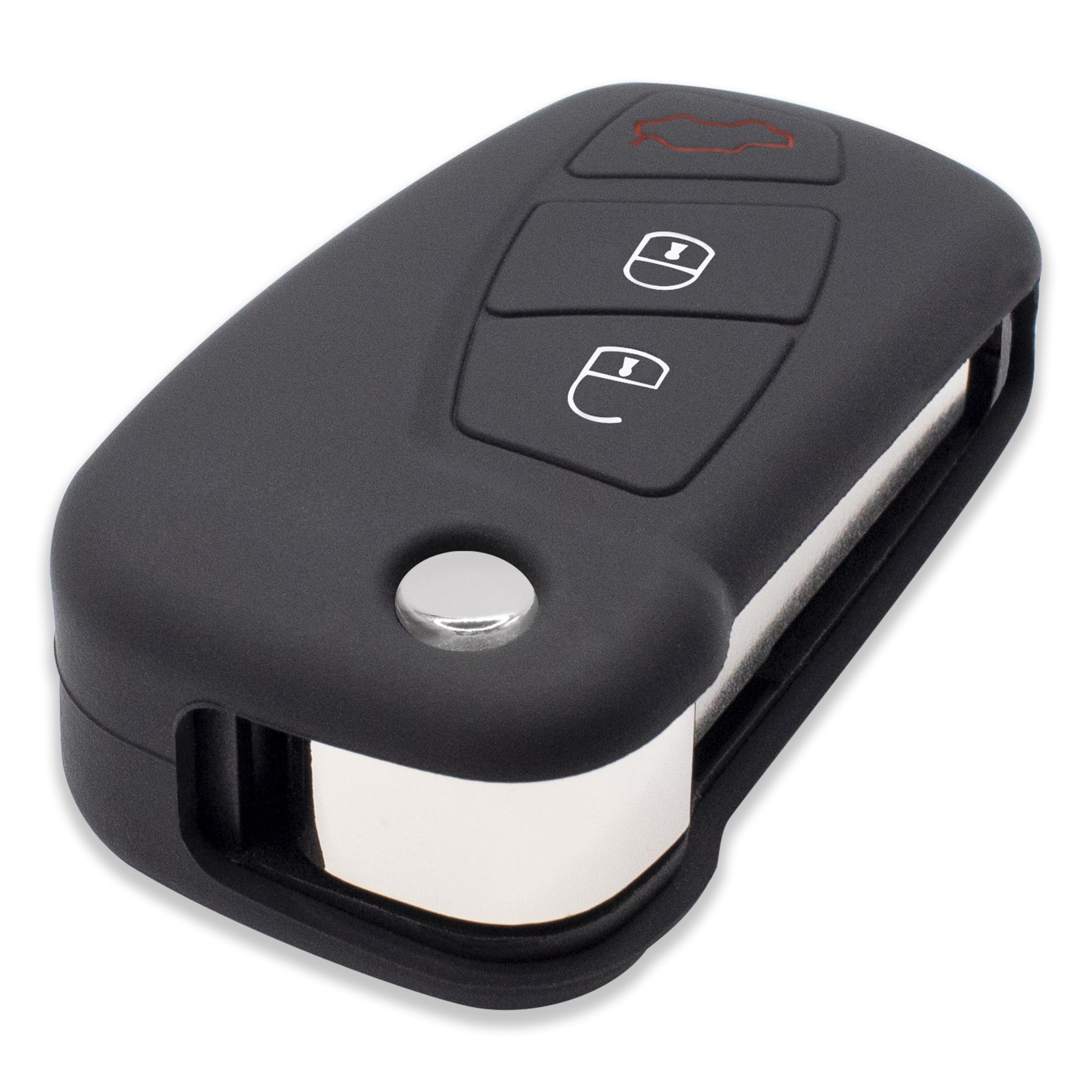 Qiilu Portachiavi 2 Pulsanti, Telecomando 2 Pulsanti Auto Car Key Fob Shell Cover Case per Kangoo Modus Master