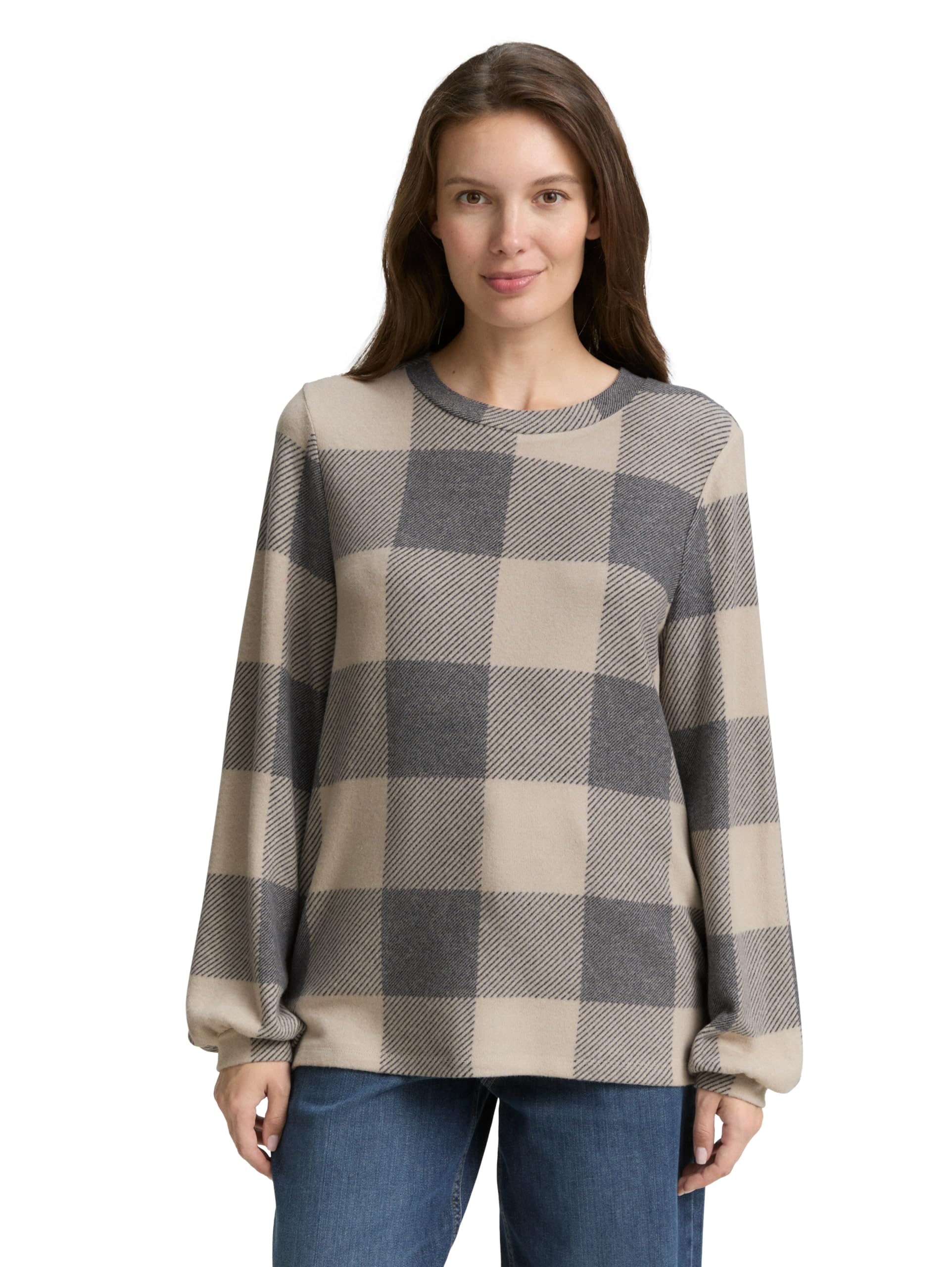 Tom Tailor Damen 1044923 Longsleeve mit Ballonärmeln (1er Pack)