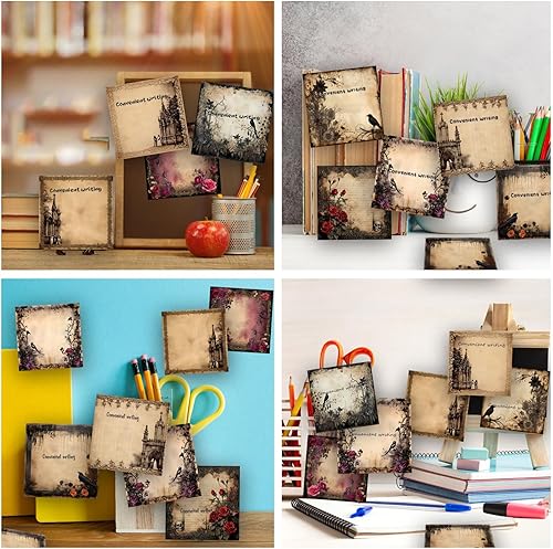 Miniatura 7 de 9 notas adhesivas de estilo gótico, autoadhesivas, estilo gótico, notas adhesivas de estilo gótico, notas adhesivas para escuela, oficina, hogar,