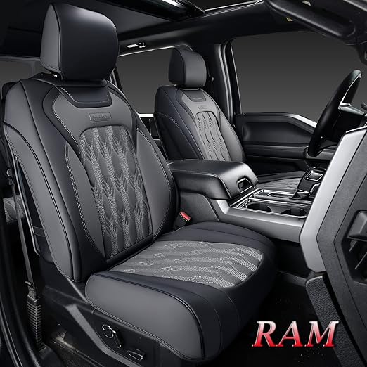 Coverado RAM Seat Covers, Faux Leather Car Seat Covers for