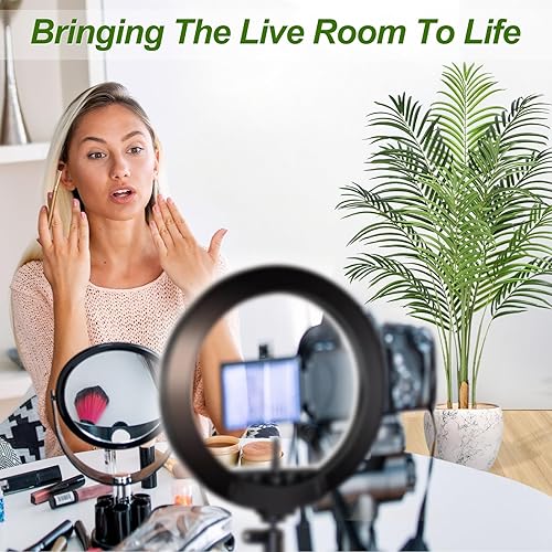 Miniatura 6 de Palmera artificial de 5 pies para interior, palmera paradisiaca tropical falsa en maceta con diseño de corteza real, palmera de areca sintética para