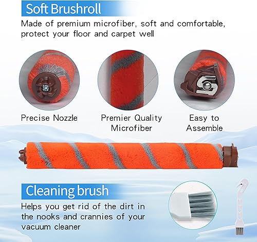 Miniatura 3 de Amyehouse Rodillo de cerdas blandas para filtro de espuma Hepa, piezas de repuesto compatibles con Shark DuoClean NV800 NV800W NV801 NV801Q NV803