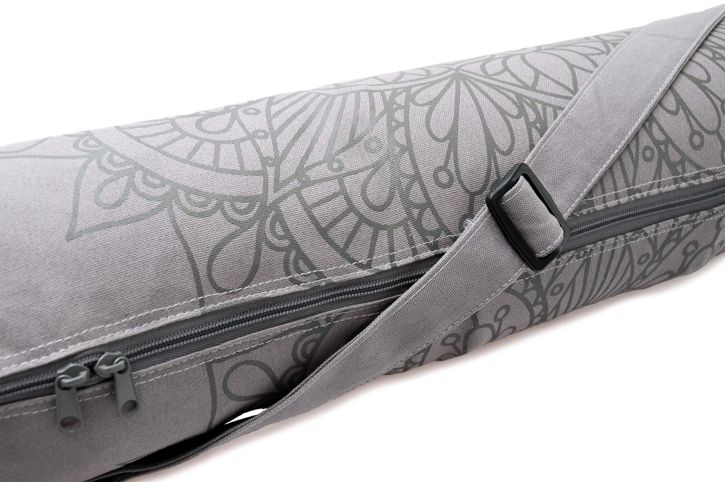 Yogatasche yogibag® basic - zip - cotton - art collection - 86 cm - lotus mandala - graphit