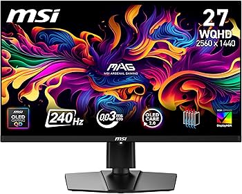 MSI MAG 273QP QD-OLED X24 26.5 Inch WQHD Gaming Monitor