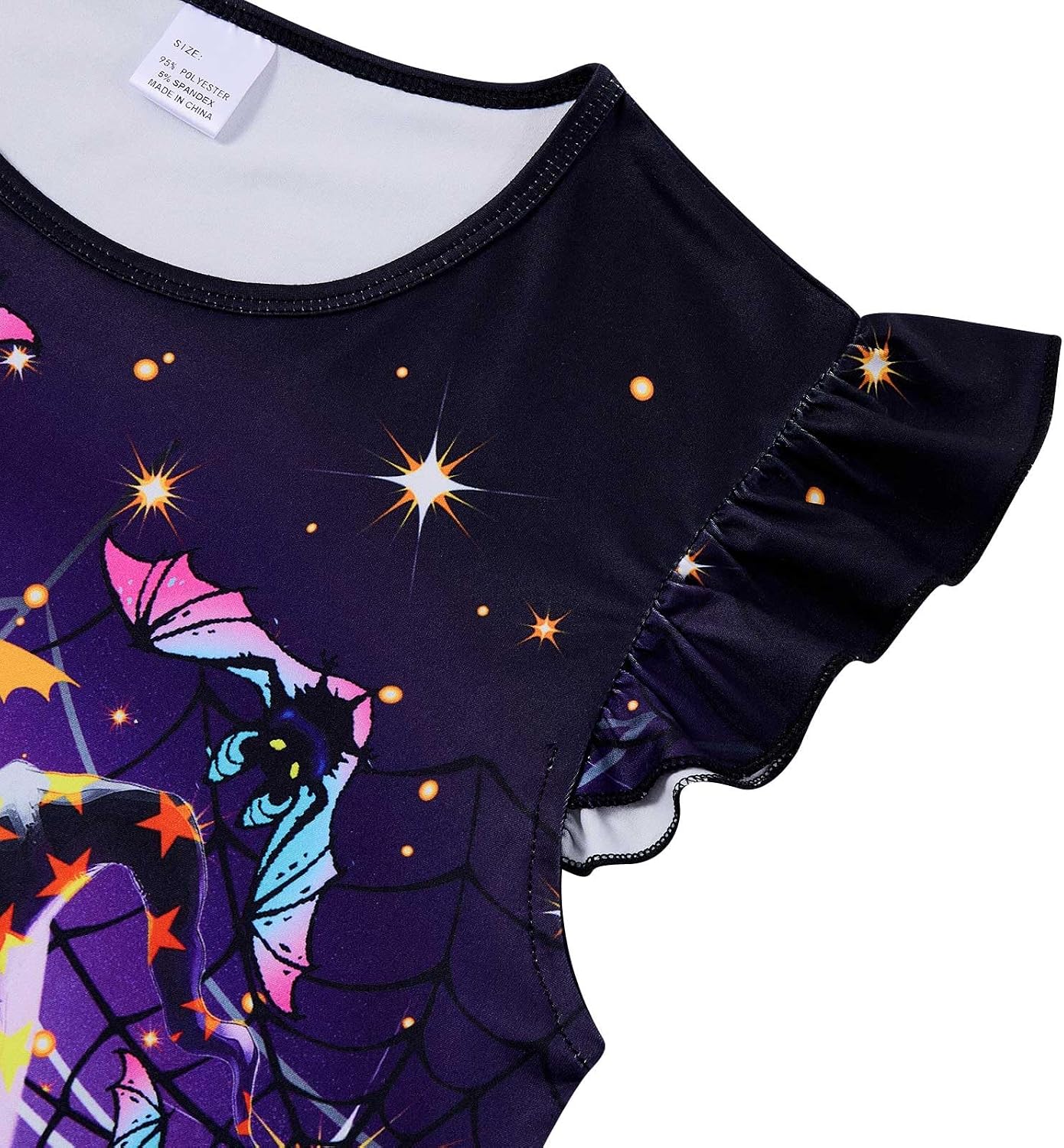 Funnycokid Girls Nightgowns Kids Pajamas Dress Flutter Sleeve 3-12 Years