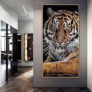 Amazon.co.jp: キャンバス絵画 虎動物の絵 大型サイズ ポスター