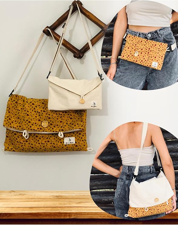 Multifunctional Bag Convertible Handmade Thick Canvas Unisex Practical Stylish Environmentally Friendly Double and Single Sided Models