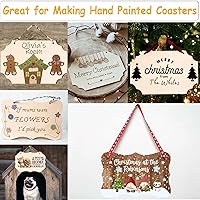 Vista 3 de 12 piezas de manualidades de madera sin terminar, placas de madera con forma rectangular para carritos, colgador de puerta, quema, pintura