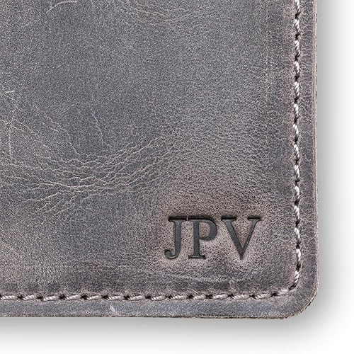 Vista 14 de PEGAI Personalized 100% Leather Bifold Wallet for Men with Credit Card Holder Minimalist Wallet for Men, Handmade Slim Wallet, Great as a Fathers
