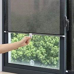 Cortinas Rolo para Janela com Ventosa,Para-sol Protetor Solar para Janela,Cortinas de escurecimento de Varanda Persiana PVC,Persiana Portátil para Janela Sala Cozinha Escritório,Carro (50x125cm)