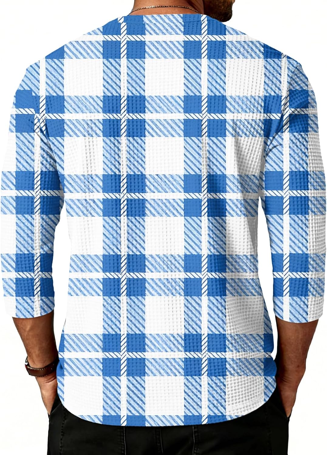 WENKOMG1 Men's Three Quarter Sleeve Novelty Graphic Print Workout Jersey Baseball Tee Shirt, S-2XL