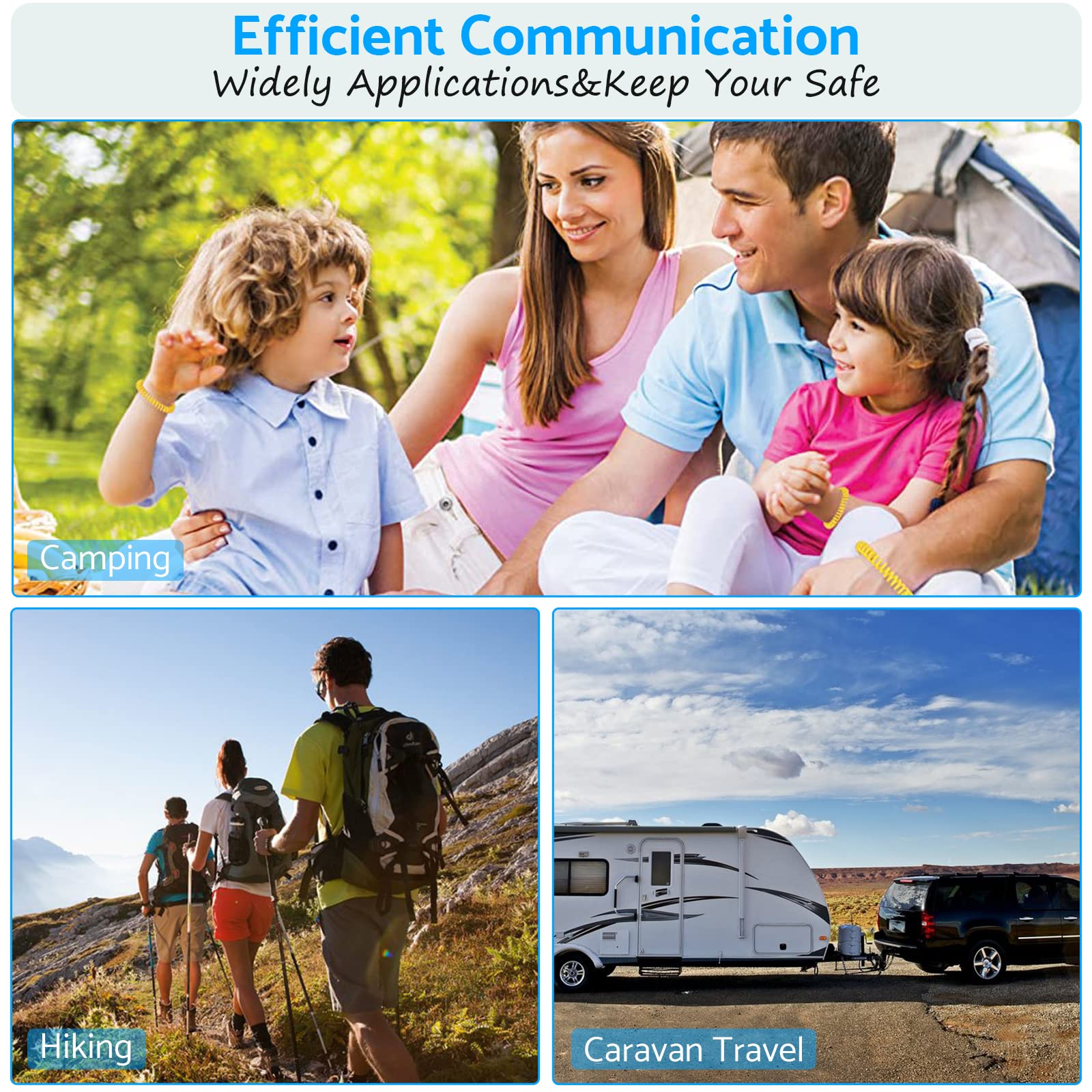 eSynic Professionelle Walkie-Talkies für Erwachsene, wiederaufladbar, 16 Kanäle, VOX, mit Kopfhörern und LED-Lichtern, perfekt für Kinder ab 5 Jahren, Outdoor-Aktivitäten