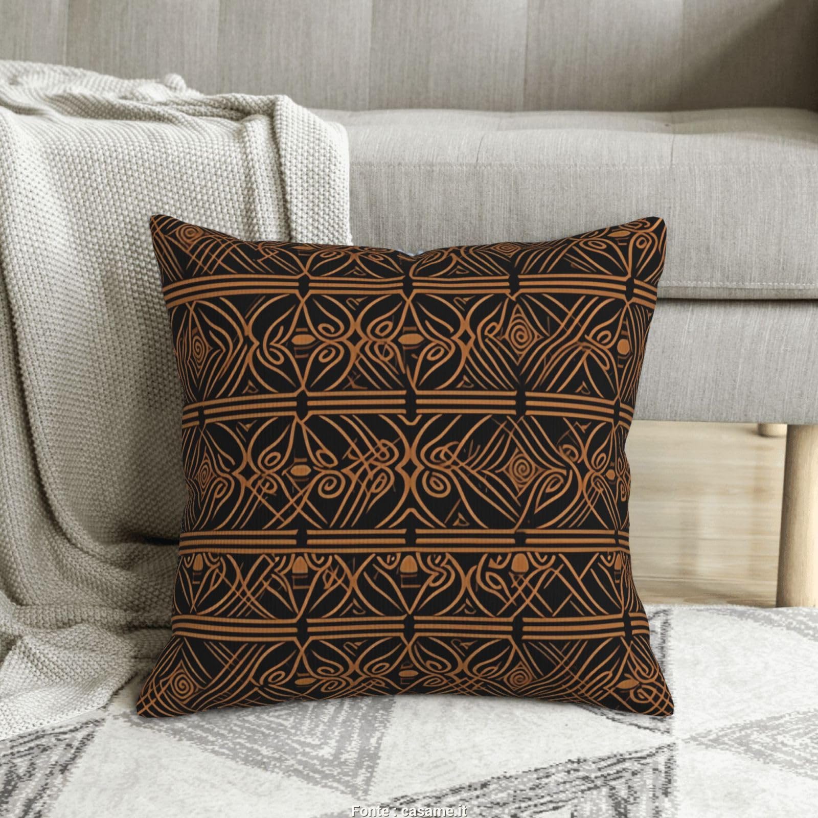 Housse de coussin velours côtelé doux imprimé 50x50 cm pour protéger et décorer