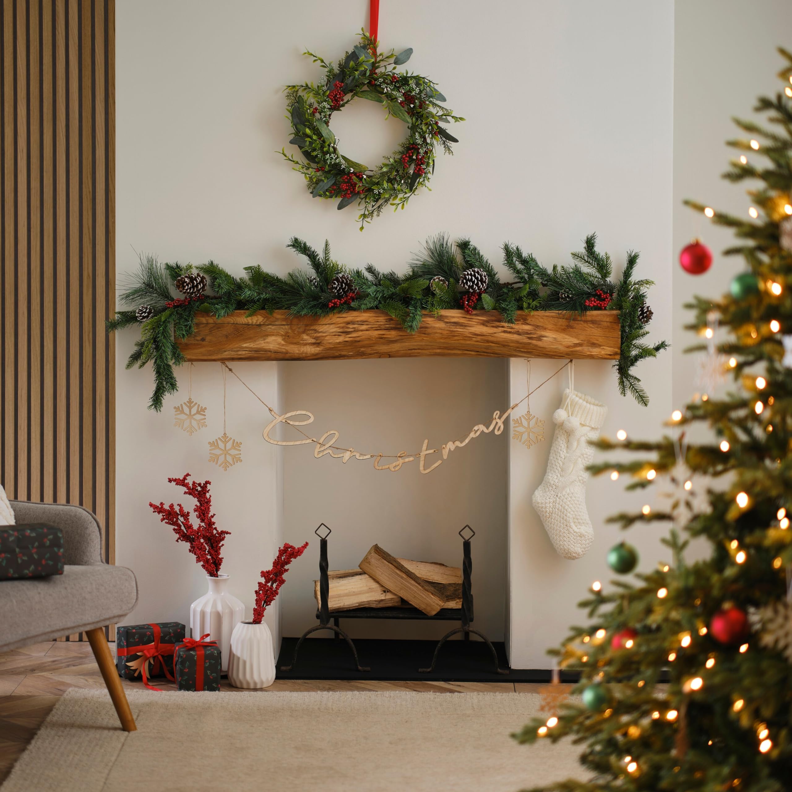 Ginger Ray RUS-121 Couronne de Noël Extra Large 90 cm