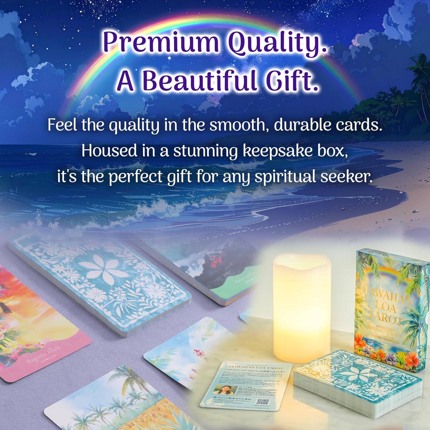 Hawaiian Loa Tarot | 40-Card Intuitive Oracle Deck for Clarity & Healing | Beginners Friendly with Digital Guidebook (Hawaiian)