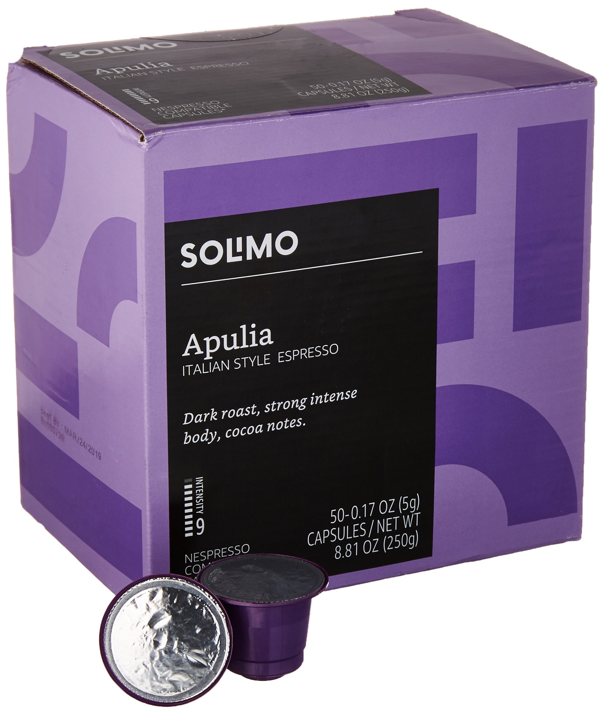 50 Ct. Solimo Espresso Pods, Apulia 