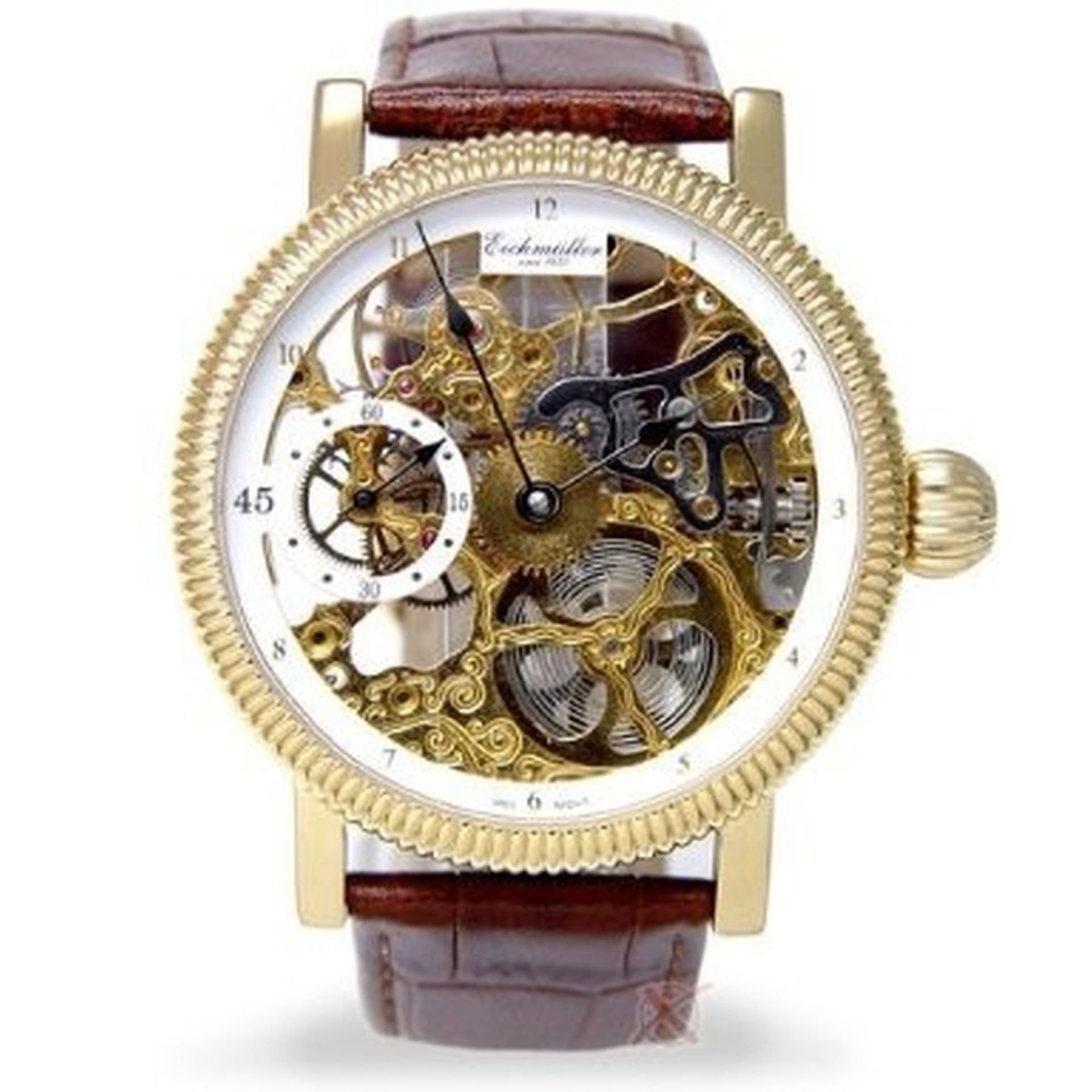 Eichmüller Herrenuhr, mechanische Skelettuhr, Handaufzug - Ref. 8218-02