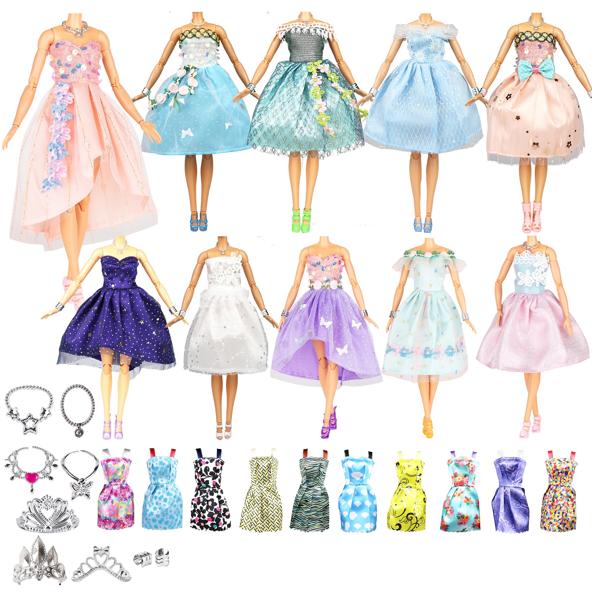 Amazon.com: Keysse Doll Clothes and Accessories 39 Pack