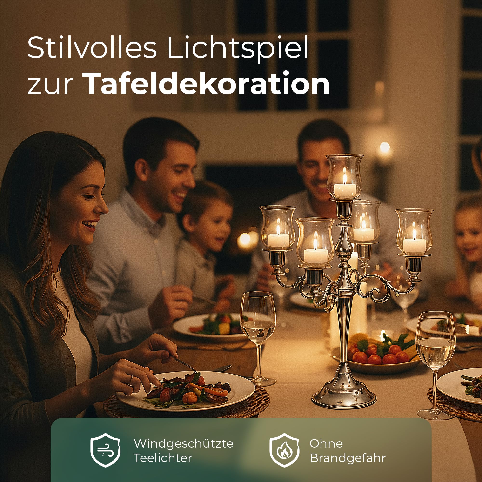 Novaliv Lot de 12 photophores en verre transparent 8 cm pour chandelier, couronne de l'Avent
