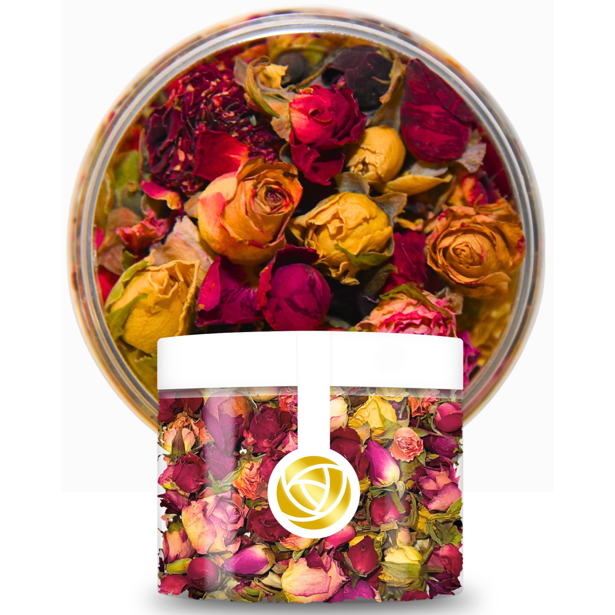 ROSIE ROSE - Essbare Blüten Rosenblüten Flower Mix (20g) - Getrocknete Blumen Essbar für Tortendeko & Blütenmix - Premium Edible Flowers, Rosenblätter, Blütentee & Essbare Blumen für Torte Deko