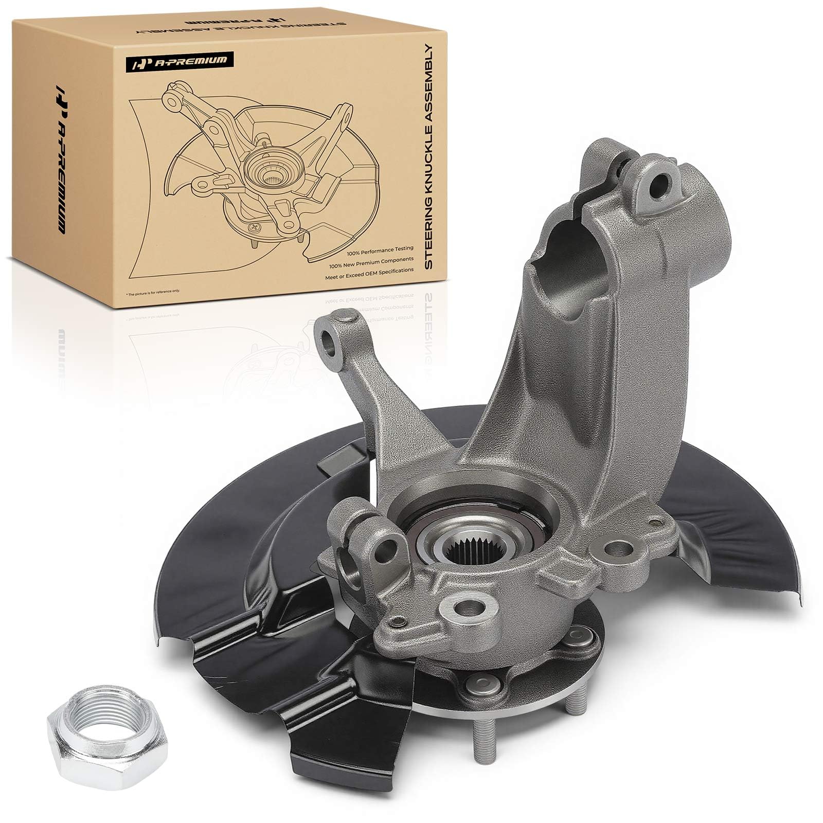 A-Premium Front Left Steering Knuckle & Wheel Bearing Hub Assembly Compatible with Ford Escape 2013-2019, Driver Side