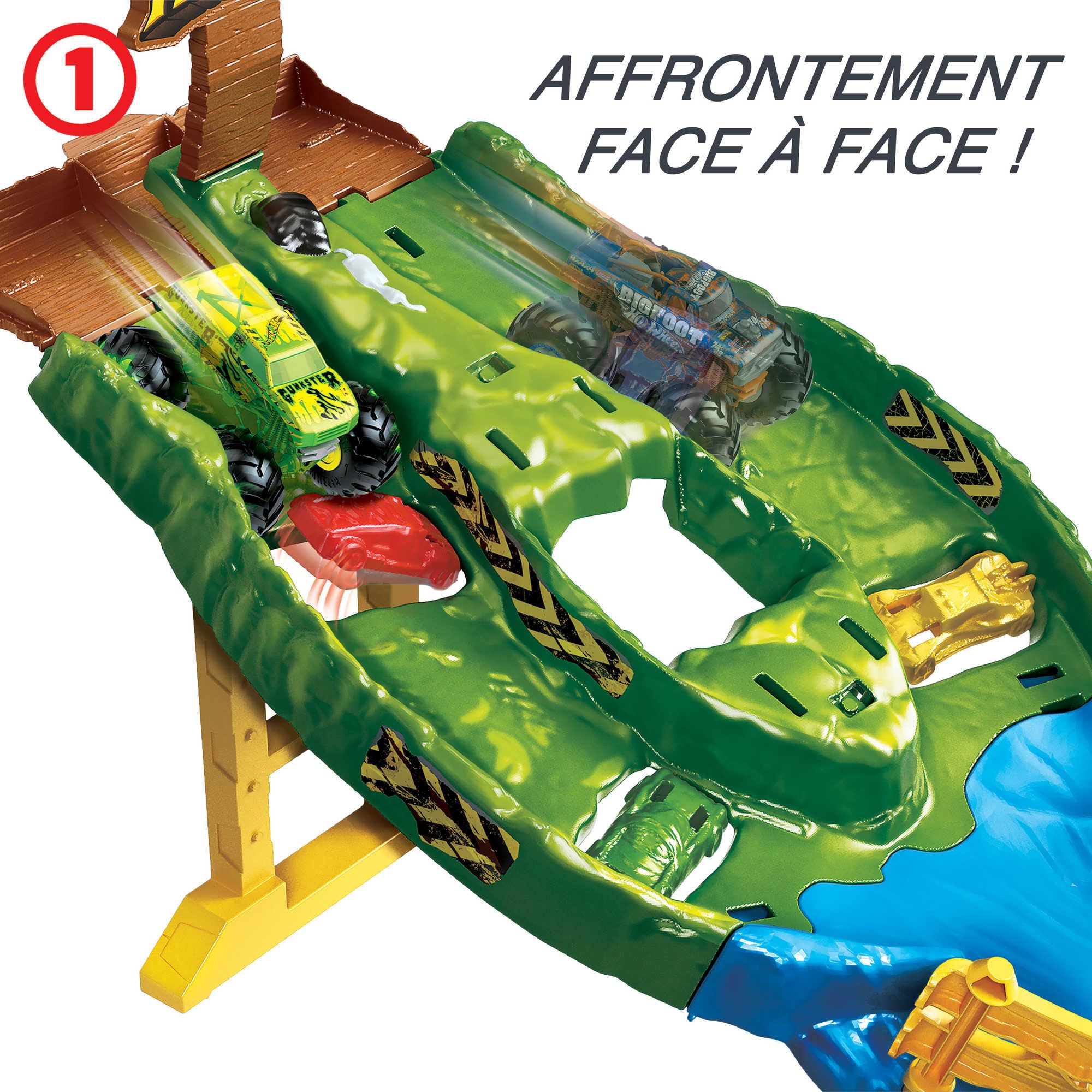 Hot Wheels Monster Trucks Coffret Course Démolition