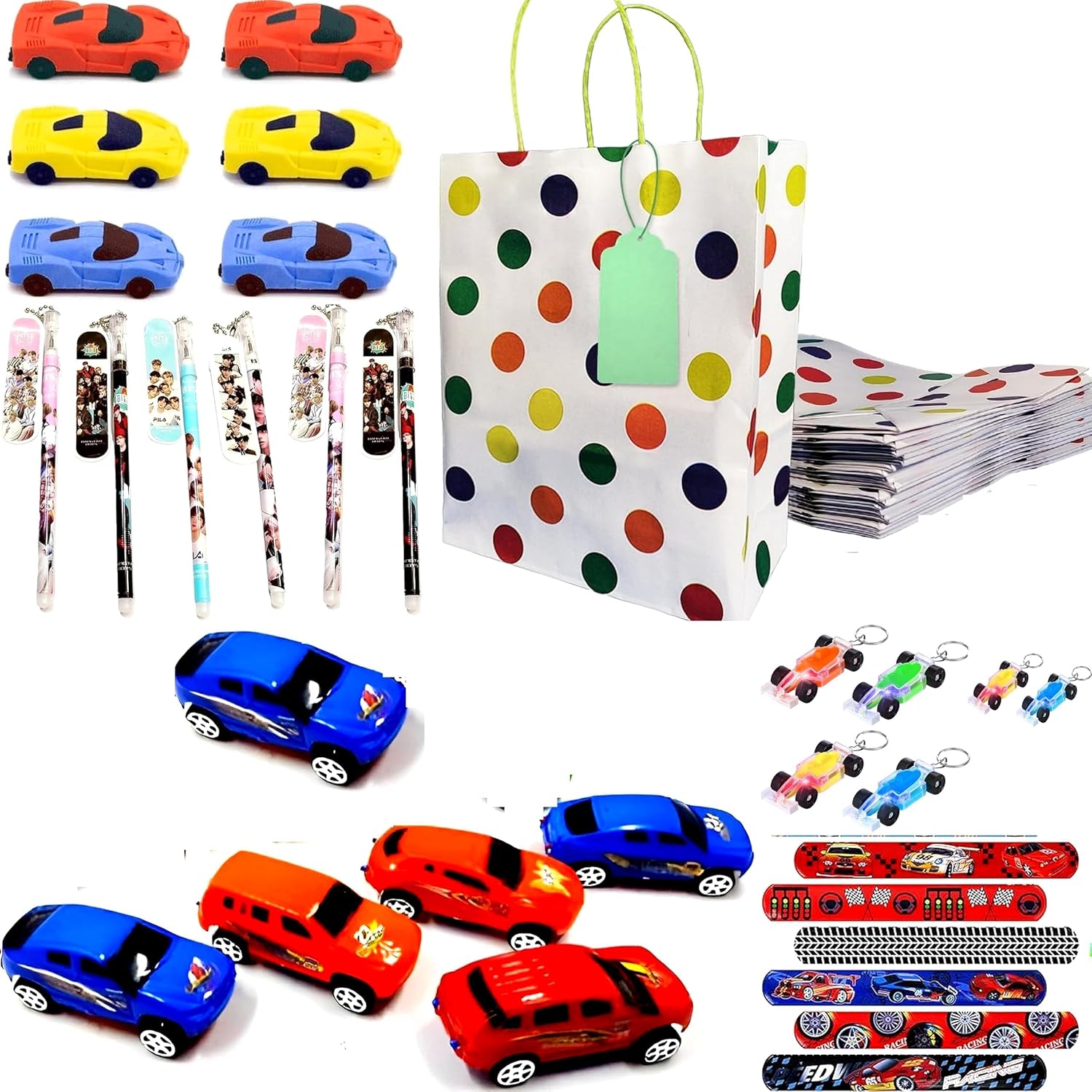 Utsub Return Gifts for Kids Birthday Car Theme Combo Pack Stationery