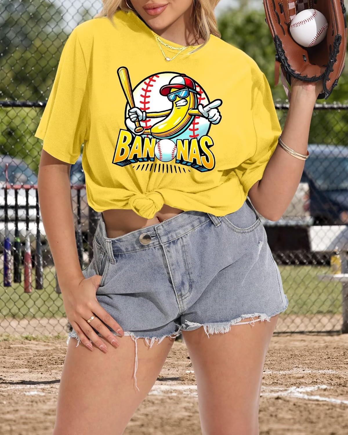 Women Baseball Shirt Funny Baseball Fan Shirts Baseball Mama Graphic Tee Short-Sleeve Tops - Image 4