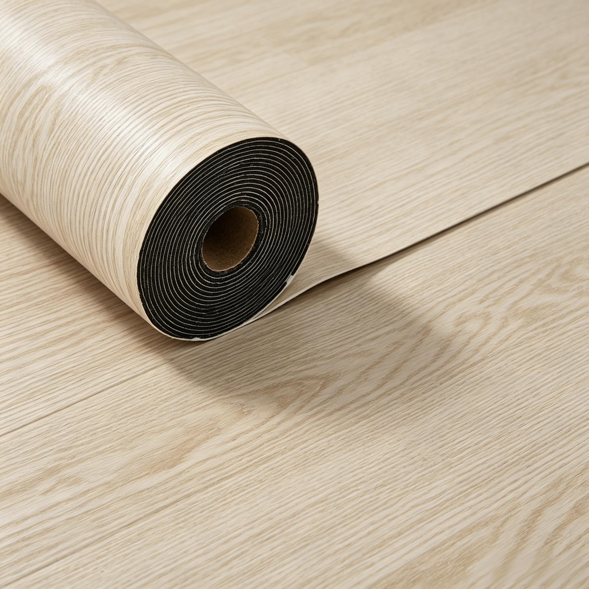 Warmiehomy Self-Adhesive PVC Vinyl Flooring Roll, Easy to Cut Floor Covering, Wear & Water Resistant for Campervan Caravan Motorhome Wall & Floor Use, Beige Maple, 60 x 300CM