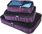 Austin House Travel Essentials Packing Cubes For Luggage — Set Of Three To Organize Your Suitcase, With Mesh Ventilation And Carry Handle, Zippered, Washable — Royal