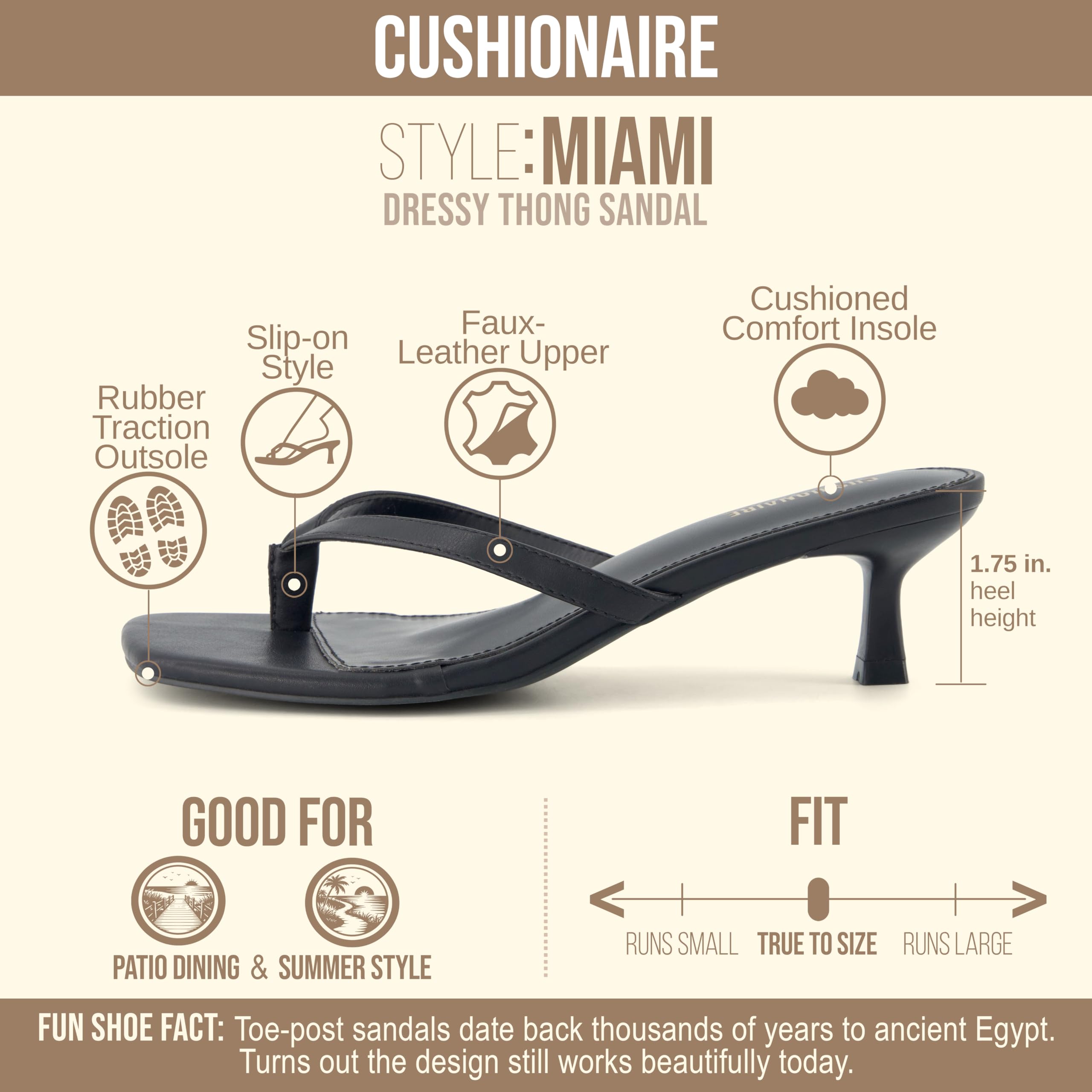 CUSHIONAIRE Damen MiamiSandale mit Absatz