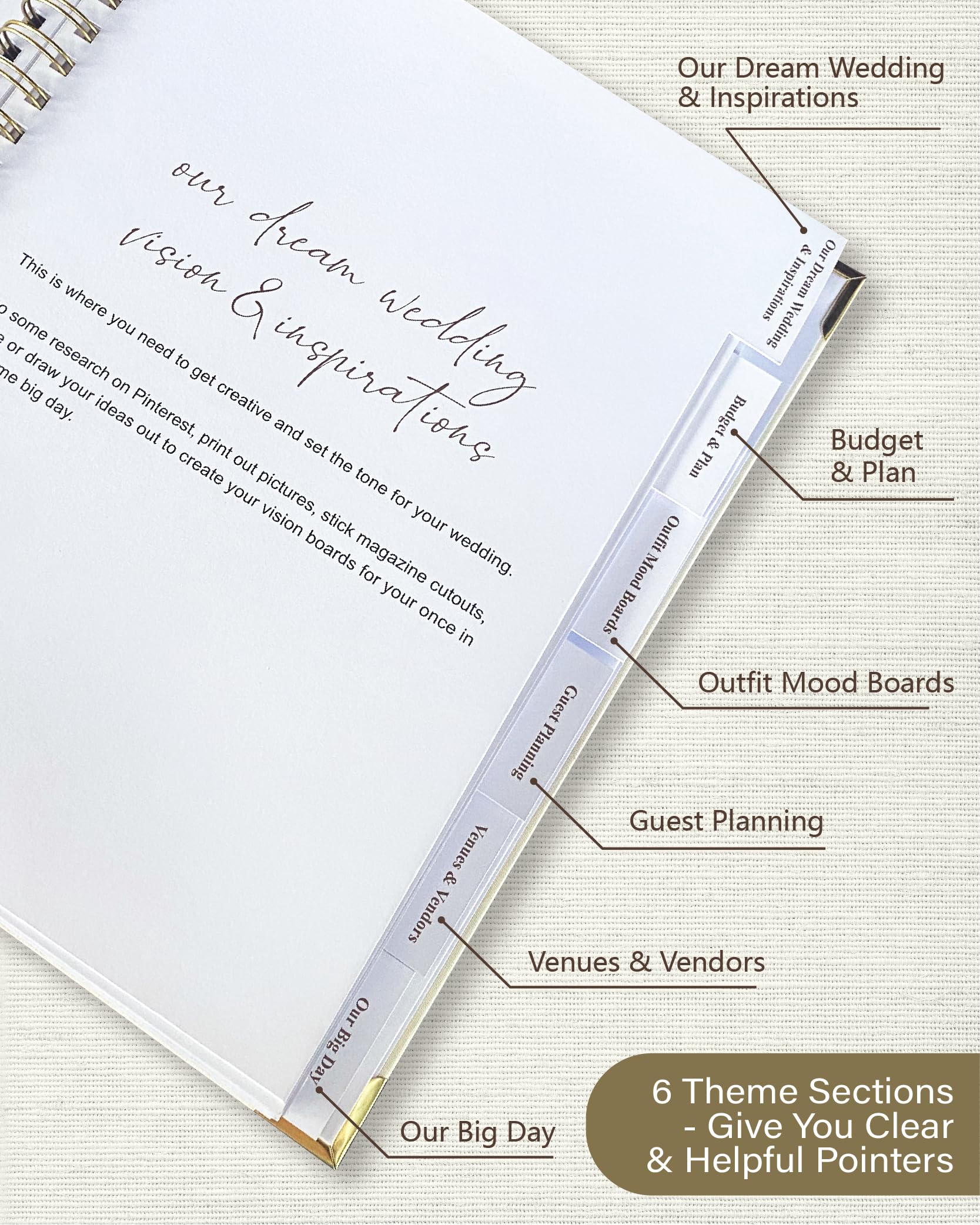Hochzeitsplaner für die Braut – Hochzeitsplanungsbuch und Organizer, Braut-Hochzeitsplaner-Buch & Ordner