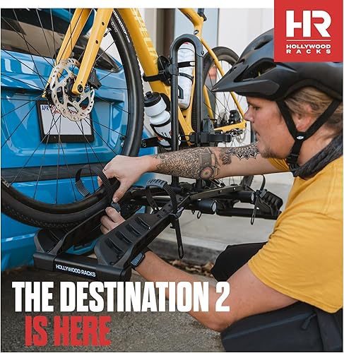 Miniatura 7 de Hollywood Racks Destination - Portabicicletas de 2 enganches, transporta 2 bicicletas de hasta 35 libras cada una, soporte de bicicleta ligero