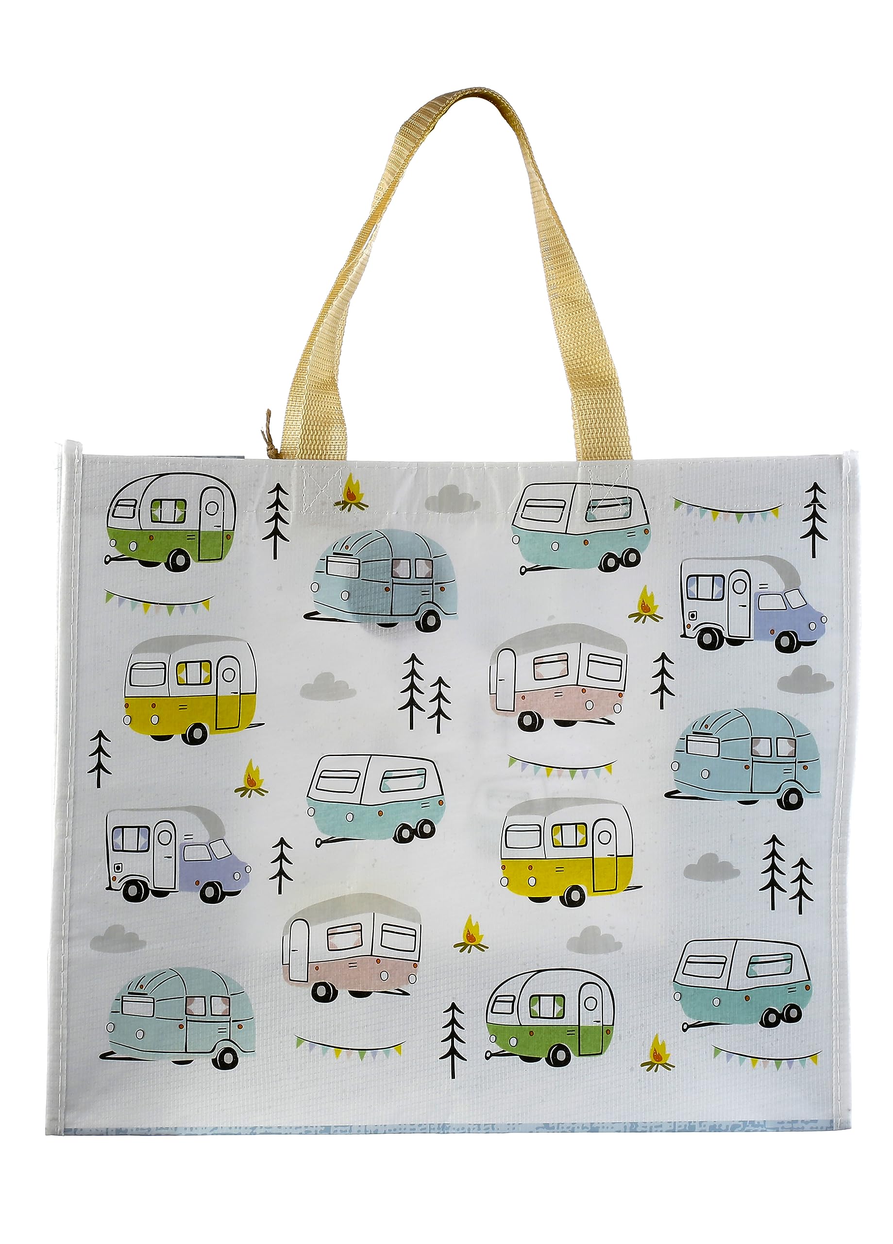Puckator Wildwood Caravan Reusable Shopping Bag Out Of Recycled Plastic Bottles - Shoulder Bags - Handbags for Women - Canvas Tote Bags for Women Shopping Hand Bag Large Ladies Bags Aesthetic Stuff