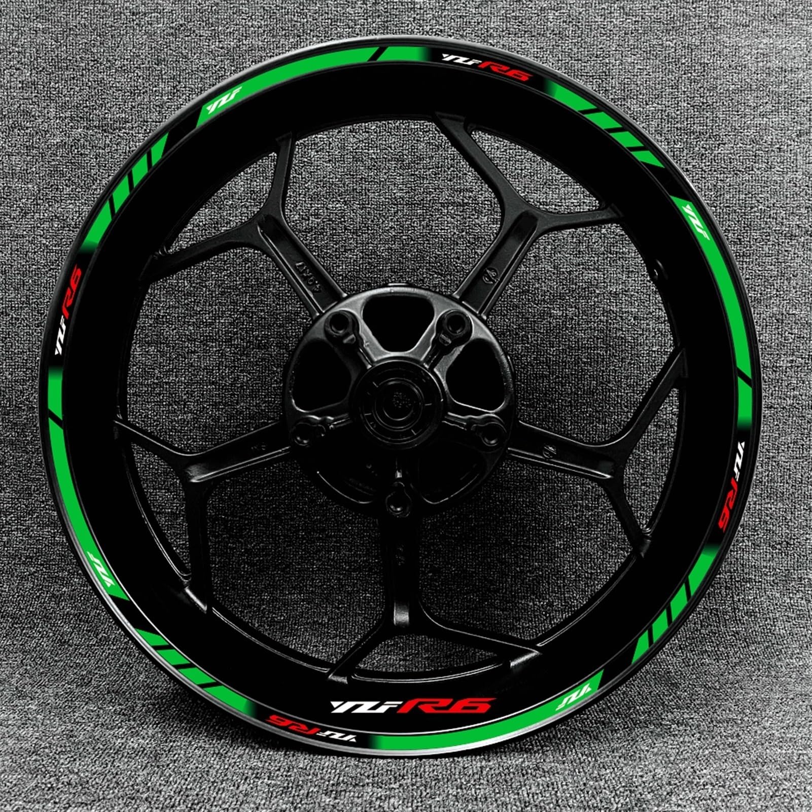 Motorcycle Racing Equipment Accessories for Yamaha YZF R6 Wheel Tire Rim Adhesive Reflective Decal Sticker Decorative(Color12)